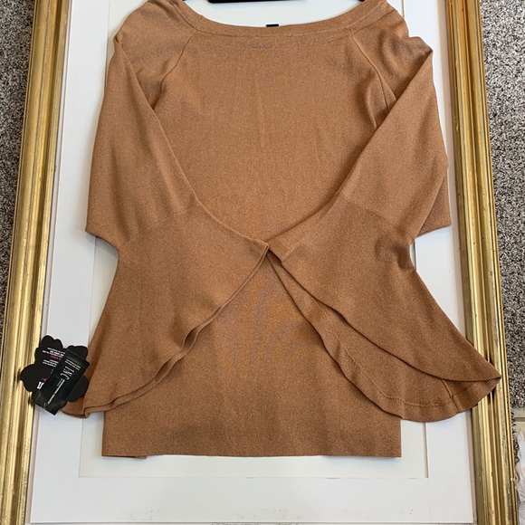 Inc camel tan sweater bell sleeves size 3x like new condition - Picture 3 of 10